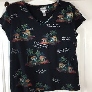 4 for $20 Chico black shirt with sayings size 3